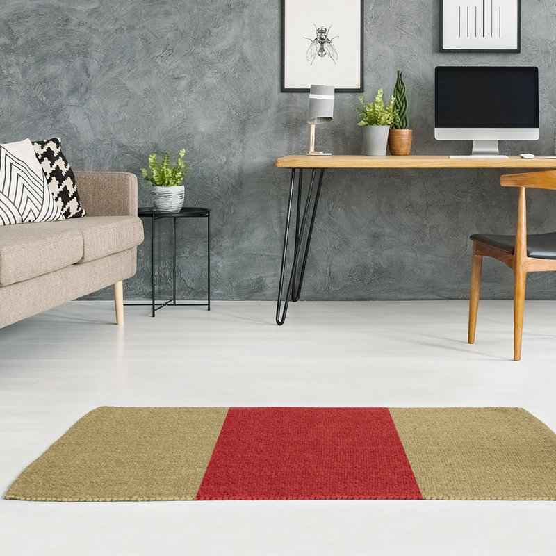 Striped Indoor Rug, Rectangle 5' x 7', No