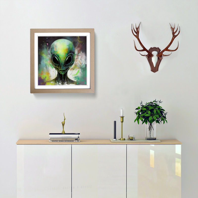 Single Picture Frame Print on Wood, Oak