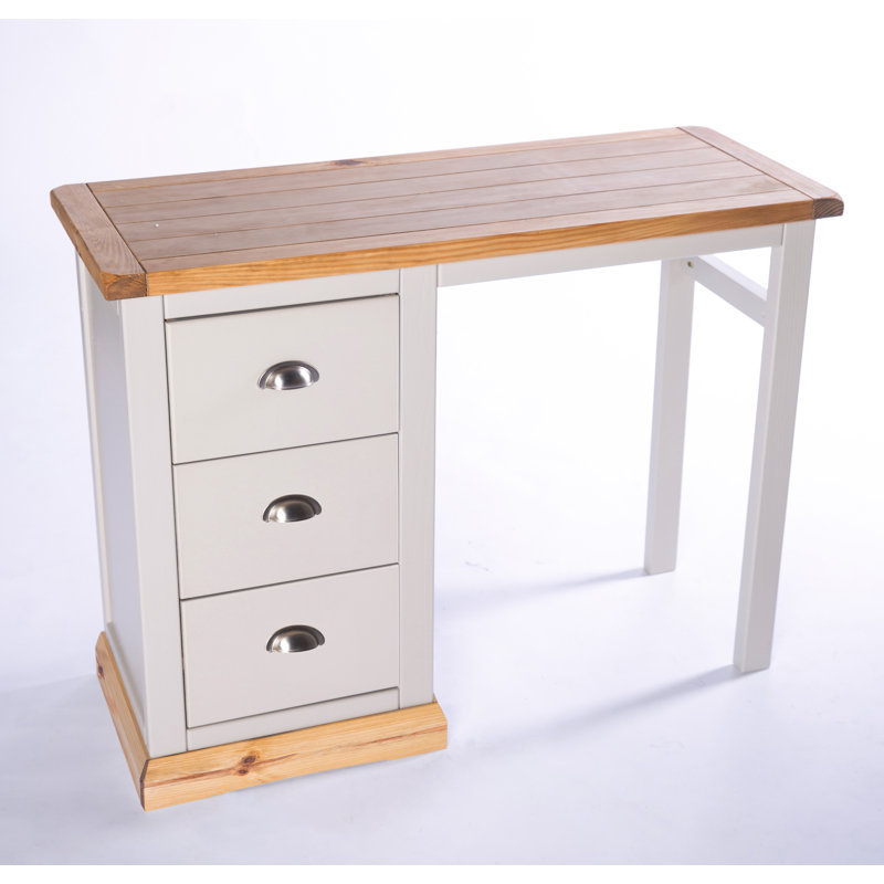 Devonte Writing Desk, Grey/Wood, Chrome