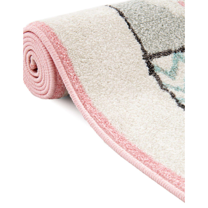 Whimsy Kids Polypropylene Plastic Rug, Rectangle 5'3" x 8'