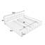 California King Size Upholstered Bed Frame With Thick Fabric, Chenille Fabric Grounded California King Platform Bed With Headboard And Solid Frame