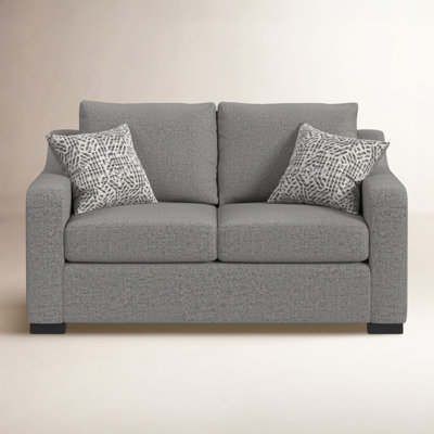 Caigan 65" Square Arm Loveseat with Reversible Cushions by Birch Lane