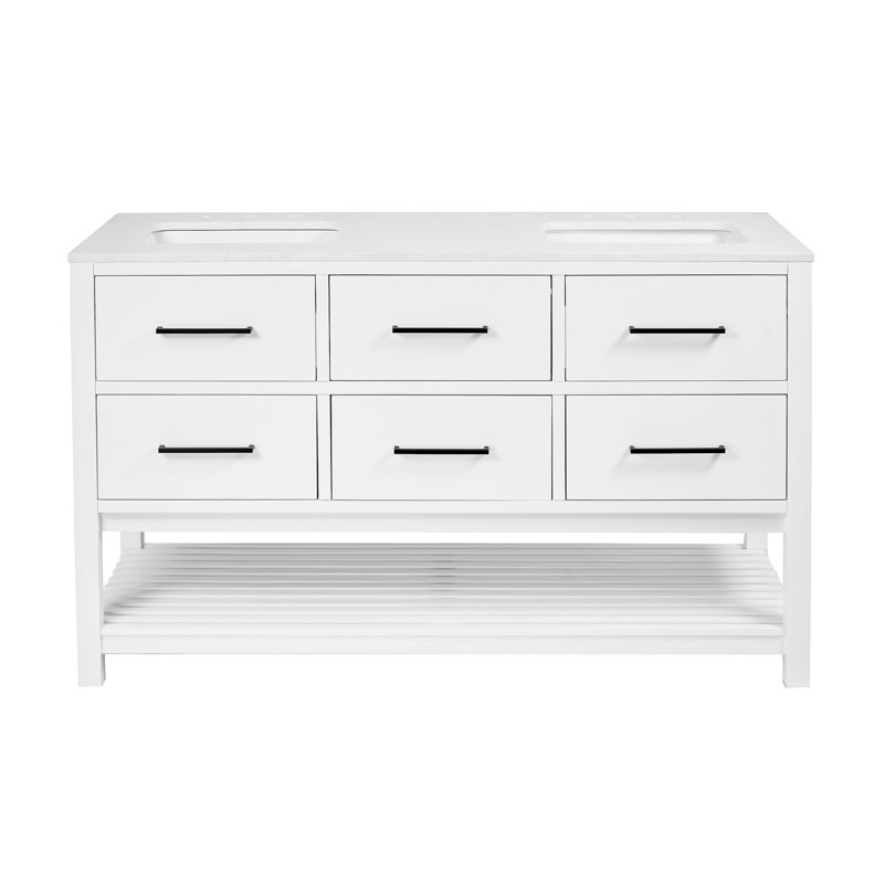 Meuble-lavabo double 60 po Frey