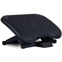 Repose-pieds sous le bureau avec texture de massage et rouleau, repose-pieds  réglable avec 3 positions de hauteur, noir 