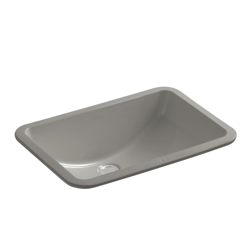 Ladena Vitreous China Rectangular Undermount Bathroom Sink, Cashmere