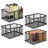 Metal Pantry Basket with Handles - Pantry Storage Baskets for Fruits and Vegetables - Set of 4-110704742-110704744-110704747