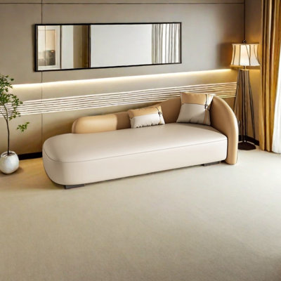 Chaise longue simple, moderne, paresseuse, décontractée, élégante, en similicuir