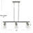 Metal and Seedy Glass 6-Light Linear Chandelier-70181204