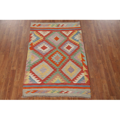 Reversible Kilim Oriental Wool Rug 4x5