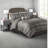 Luxurious 7 Piece Jacquard Bedding Set, Polyester Comfort, Grey King Size