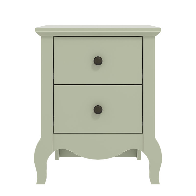 Sterra Manufactured Wood Bedside Table, Sage Green