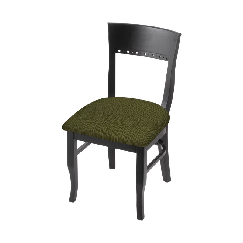 Hampton 19.25'' H Upholstered Beech Side Chair, Black, Graph Parrot