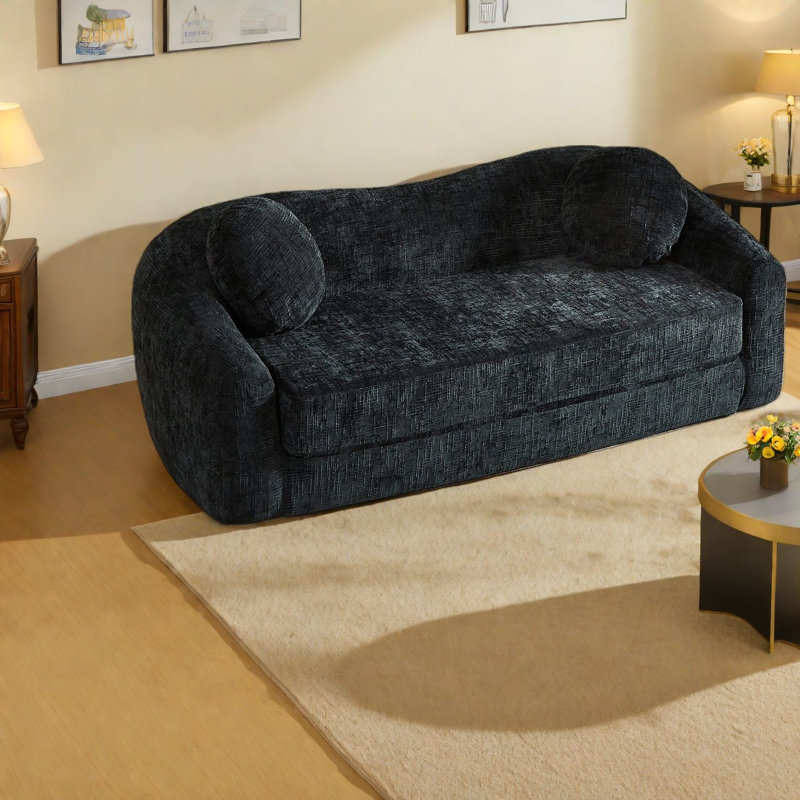 Compression Convertible Sofas, 86 Inch Chenille Modern Home Recliner