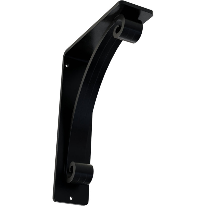 Support en fer forgé Legacy, H 8 po x l 2 po x P 5,5 po, Noir