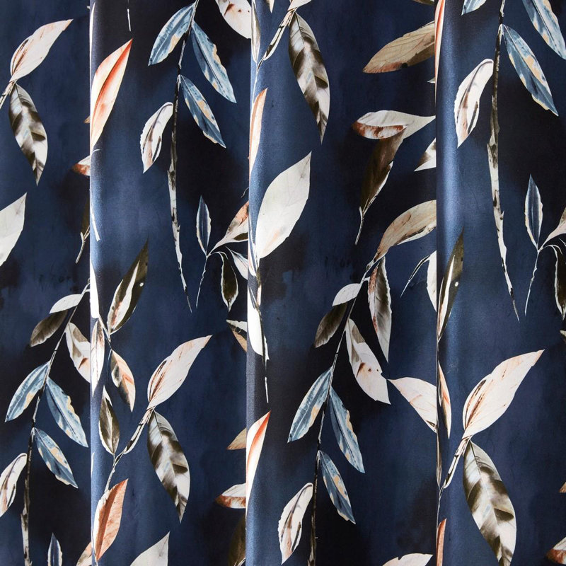 Blackout Curtain Panel Pair, 182.88cm Width x 228.6cm Drop, Blue