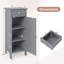 Armoire à linge de salle de bain avec deux tablettes réglables l 14 po x H 34,5 po x P 12 po-1203516605