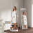 360° Rotating Full Length Mirror With Hook Storage Rack, Solid Wood, Space Saving For Bedrooms And Living Rooms-895148306