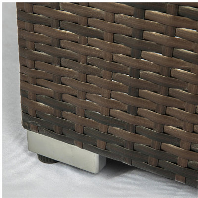 Outdoor Gas Fire Table, Woven Gas Fire Pit, Tile Top Gas Fire Table