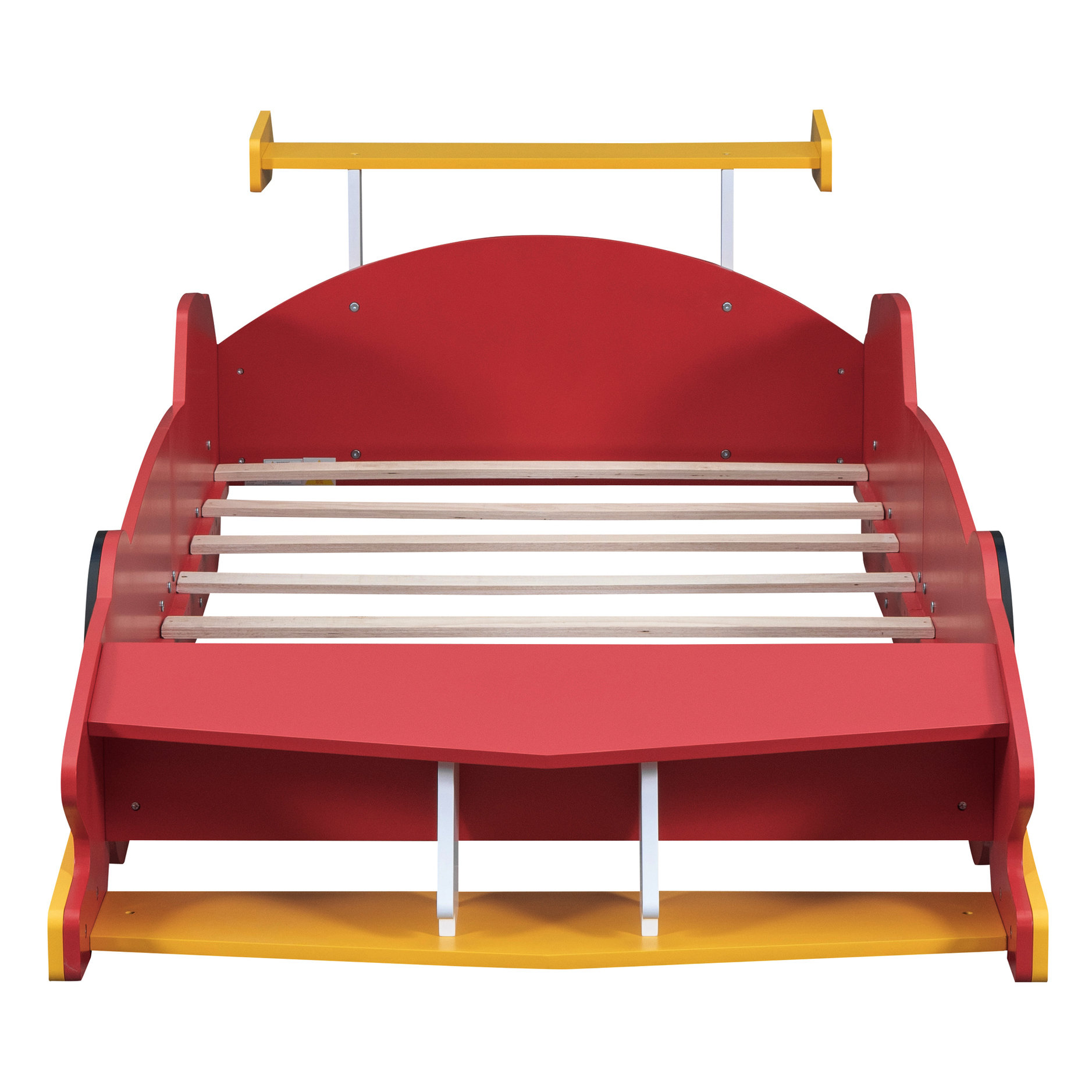 Zoomie Kids Black Race Car Style Bed With Wheels - Strong And ...