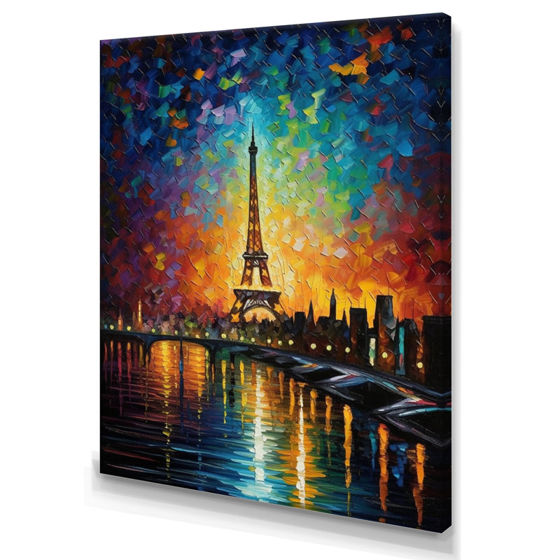 Mayrani, horizon fantaisiste coloré II, H 40 po x l 30 po x P 1,5 po, Toile tendue