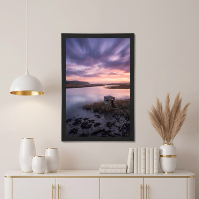 Art mural en bois, "Marshland Under Dramatic"