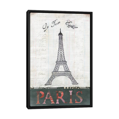 « la tour eiffel », impression sur toile tendue