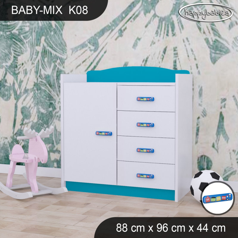 Baby Mix Kids 4 - Drawer Dresser, Blue