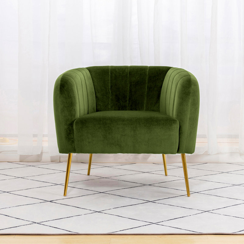 Hayler Velvet Barrel Chair