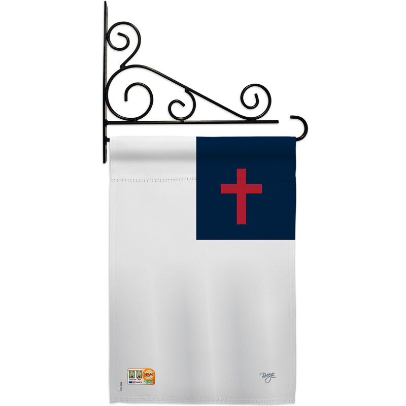 Double Sided 18.5 in. H x 13 in. W Polyester Flag set