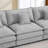 L-Shape Chenille Sectional Couches with Movable Ottoman-965963757