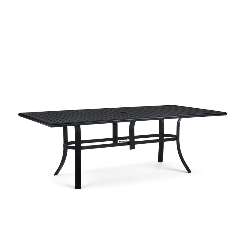 Aluminum Dining Table, 28.5" H x 85" W x 42" D, Night