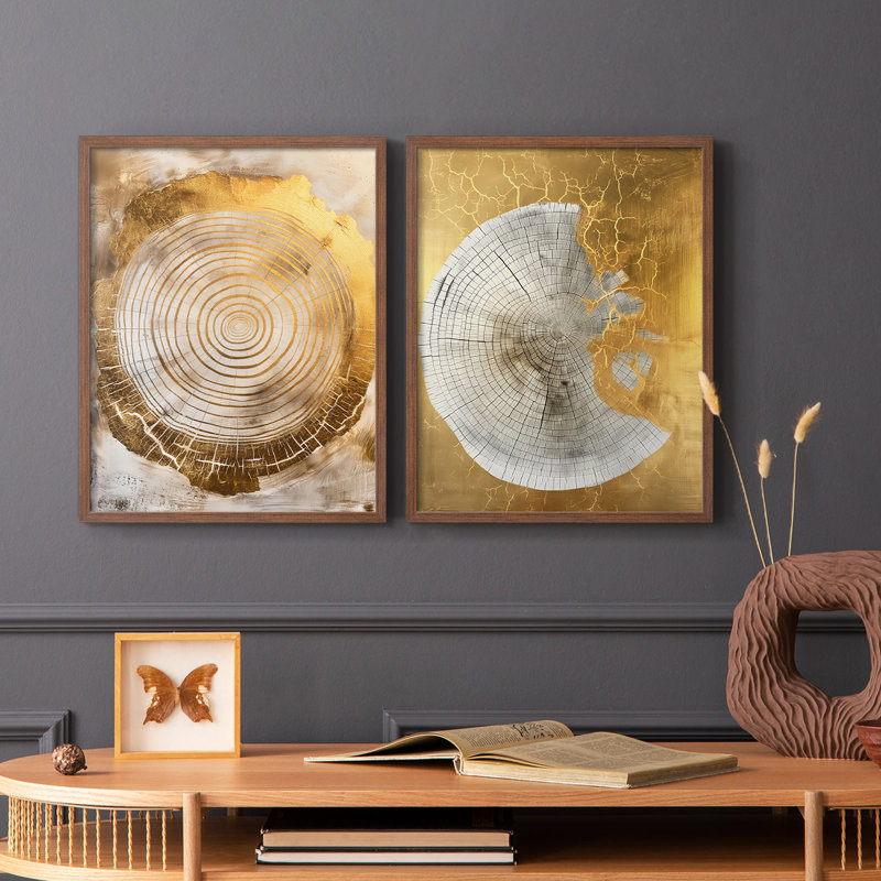 ABSTRACT Series CCXVI - Reproduction encadrée de qualité supérieure - prête à être accrochée - aucun clou requis - aucun clou requis