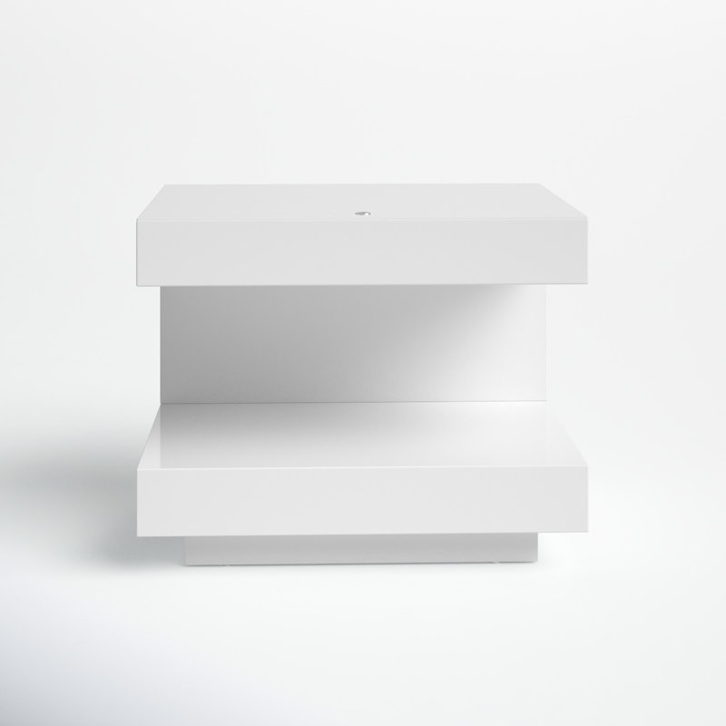 Stearns 20 " W Nightstand, White Glossy