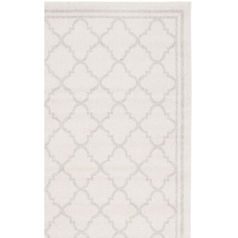 Tapis géométrique Ammundsen, Rectangle 10 pi x 14 pi, Beige / gris clair