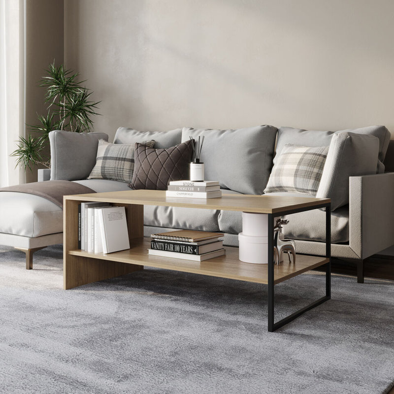 Agace Solid Wood Living Room Table Set
