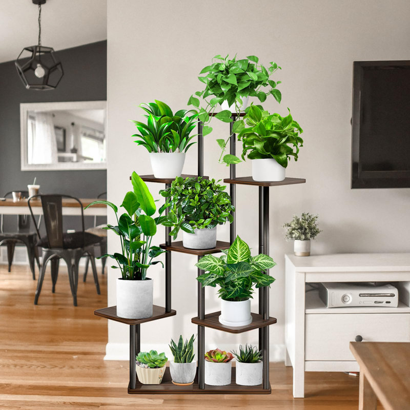Support pour plante 7 niveaux, Espresso / Noir