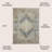 Pavel Distressed Medallion Low-Pile Machine-Washable Blue/Cream Rug-172294415