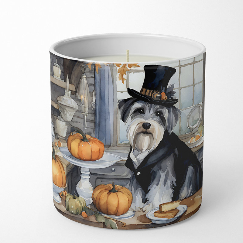 Bougie parfumée Pumpkin Pie avec support en céramique