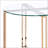 Clear Glass Top With Champagne Finish End Table,Round Side Table,Metal Leg