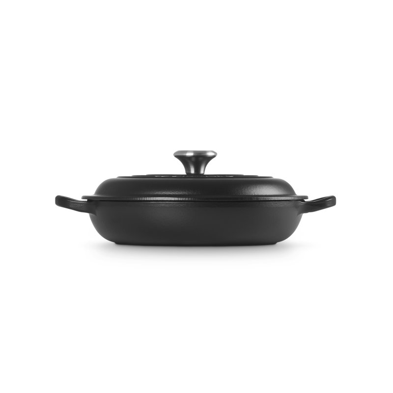 Le Creuset Signature Shallow Casserole 22cm, Satin Black