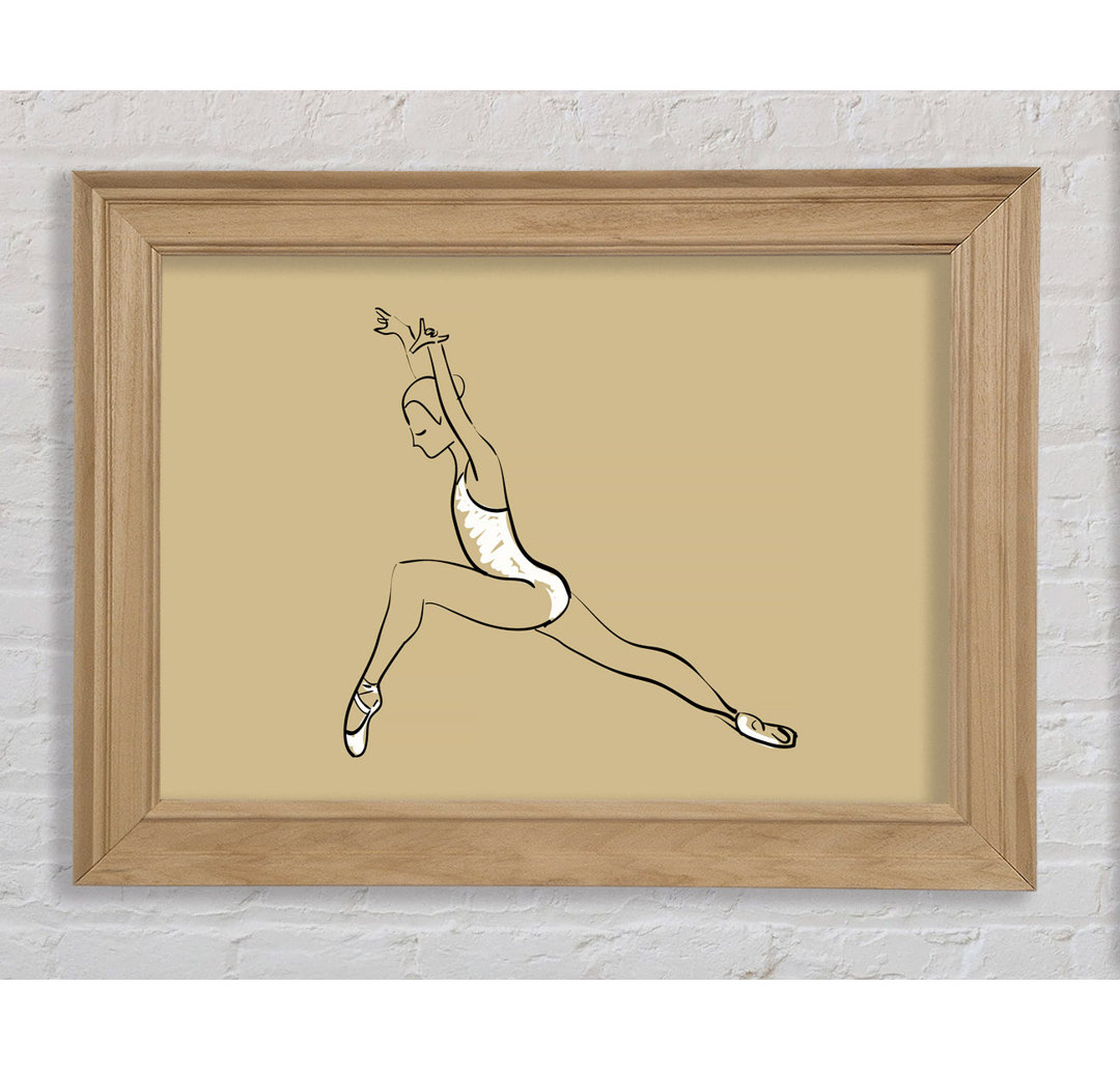 Gerahmtes Leinwandbild Beige White Ballerina 5