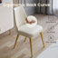  Chaise de salle à manger moderne en similicuir et métal-114193029