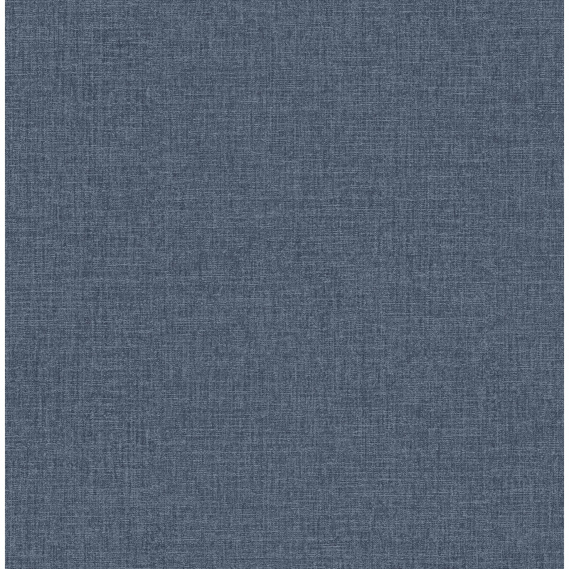Rouleau de papier peint L 33 pi x l 20,5 po Ederra Linen, Bleu foncé