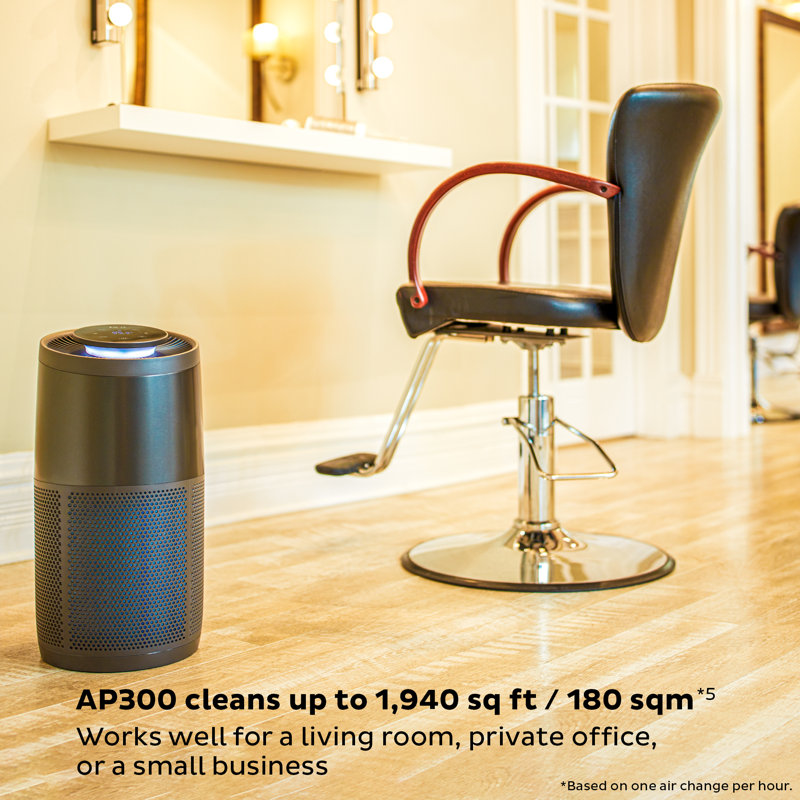 Black HEPA Tower Air Purifier with Ion Technology