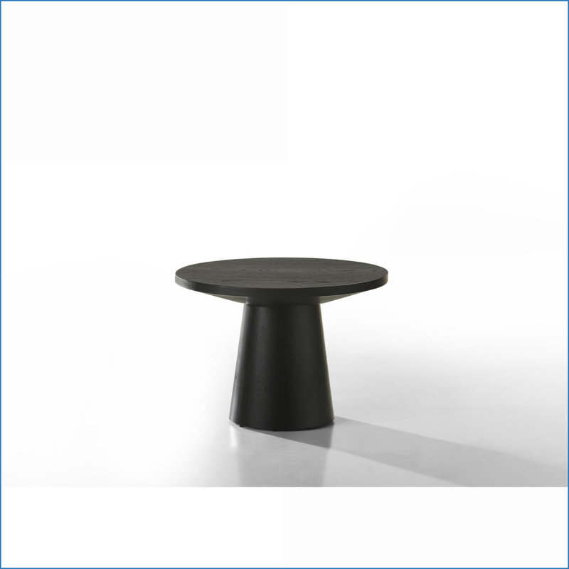 Table de bout 22 po à piédestal rond noir de 22 po - pièce de collection de table basse moderne Jasper, décor de salon fonctionnel