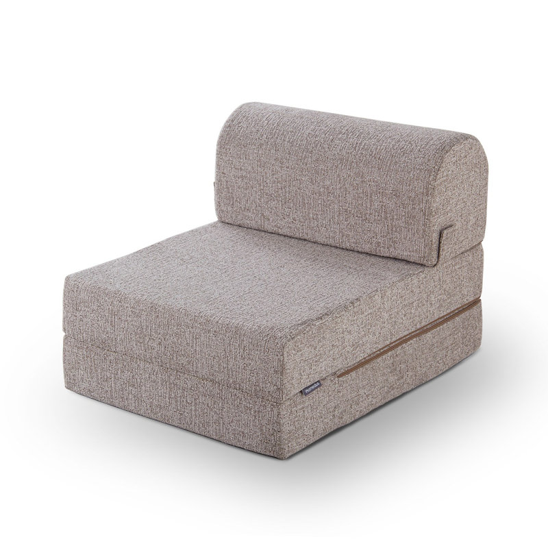 Allinson 65cm Upholstered Futon Chair, Light Brown