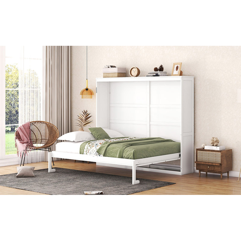 Grand lit escamotable mural, Blanc, Grand lit