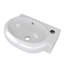 16,9 po X P 11 po P x H 5,9 po. Petit lavabo vasque mural ovale en céramique blanc avec trou pour robinet de droite