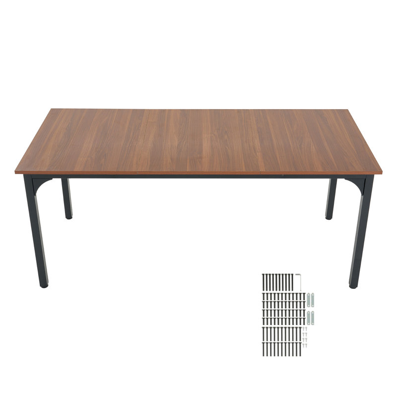 Table de salle à manger rectangulaire en bois 71 pouces pour 6 à 8 personnes (table seulement)