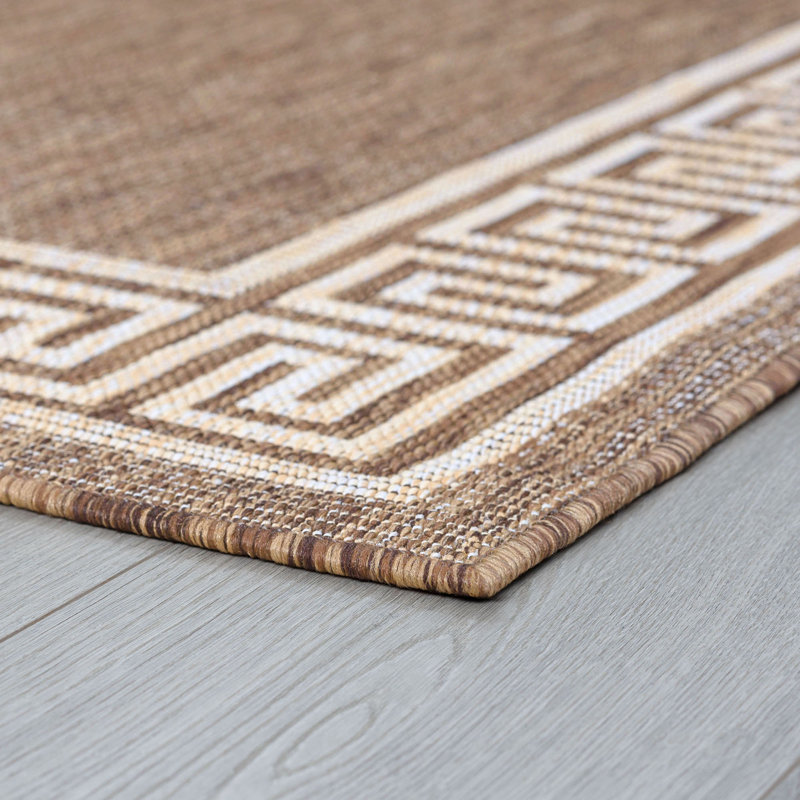 Tapis brun / crème à imprimé animal, Rectangle 8 pi 9 po x 12 pi 2 po